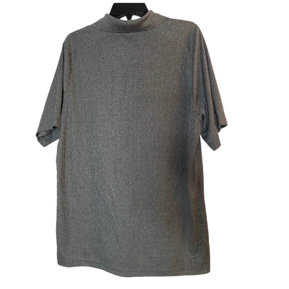 Via Europa Mens Quarter Zip Gray Polo Shirt - Picture 3 of 4